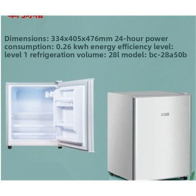 Compact Glass Door Mini Refrigerator with Lock